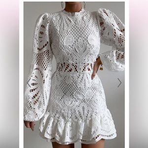 Showpo Kiss Me Now Mini Dress Size 4 White